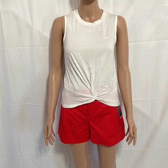 Lauren Ralph Lauren Petite Twist-Front Jersey Sleeveless Top - Picture 6 of 10